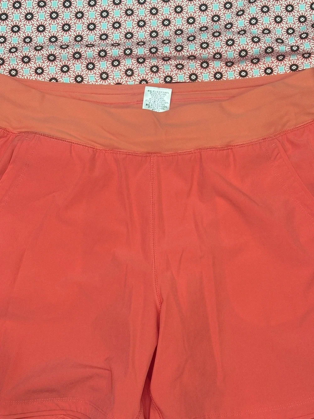 Lands' End Coral and Light Pink A-Line Skirt